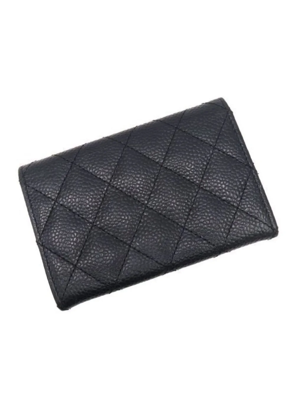 Chanel Quilted Caviar Card Case